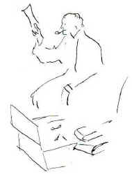 Rathbone's drawing of Sherlock Holmes